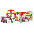 funny happy block set with music battery operated truck building blocks